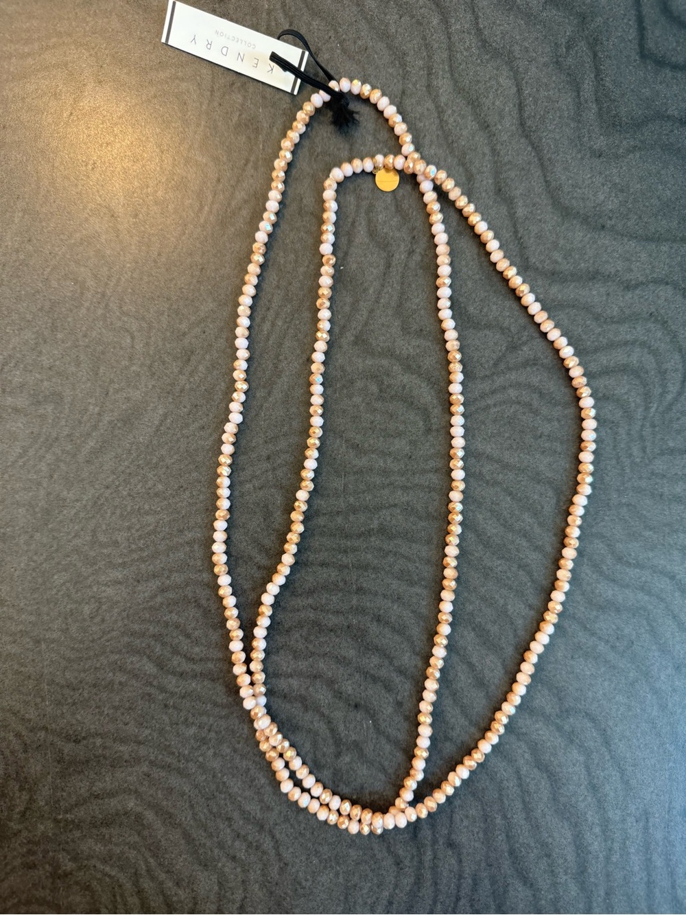 Blush Pink Beaded Station Necklace